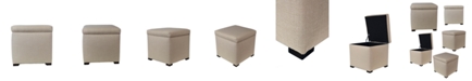 MJL Furniture Designs Tami Button Tufted Upholstered Storage Ottoman